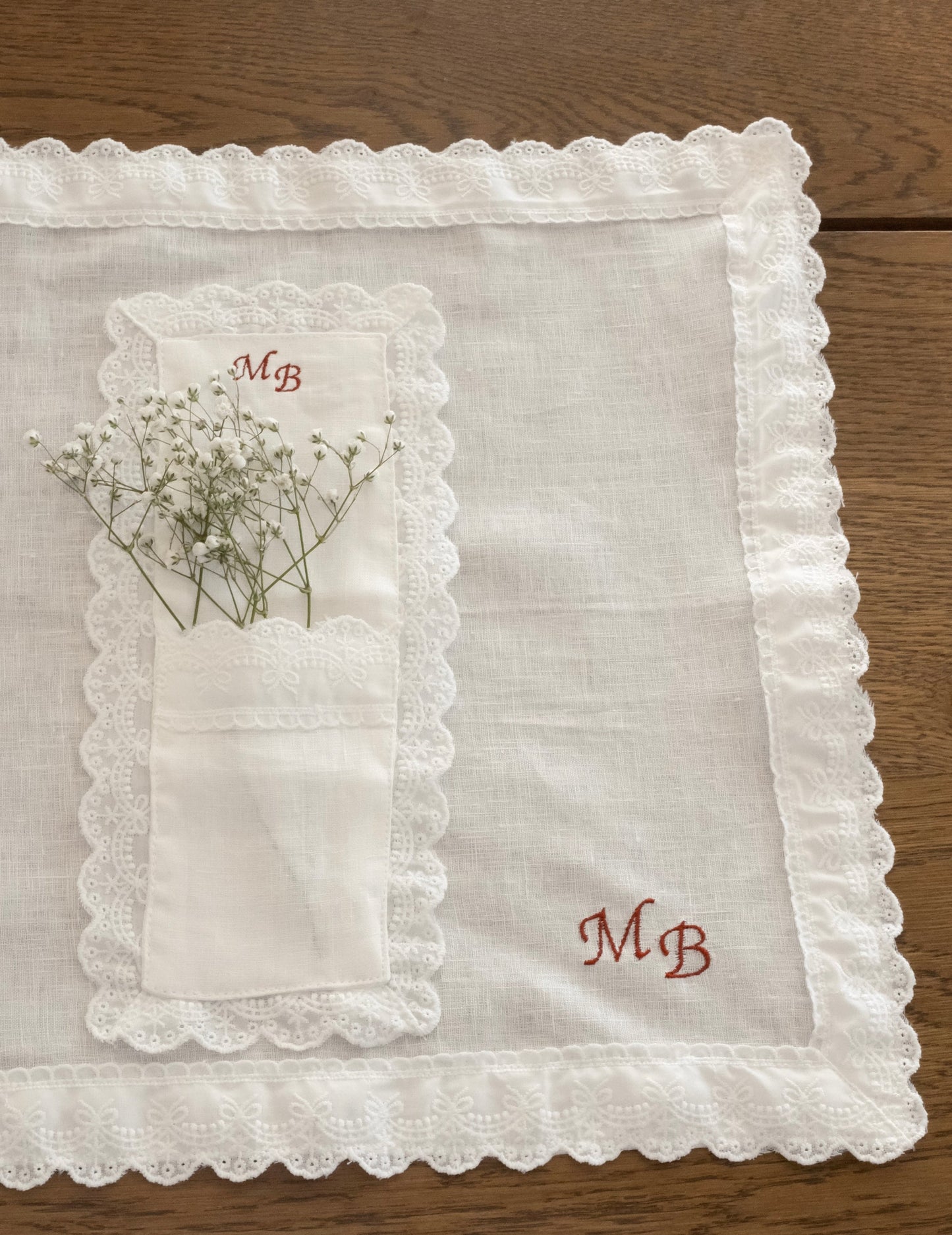 Chantilly Collection Silverware envelope | Set of 4 Maison B Maison B